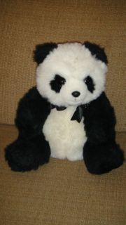 13 1990 ty Beanie Black White Panda Bear Stuffed Animal Plush VTG