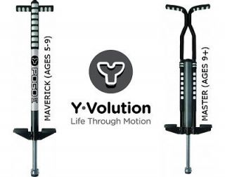   Yvolution Maverick/Master Jumping Exercise Pogo Stick   Black/Silver