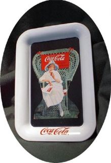 coca cola change tray 1919 lady in chair ad z