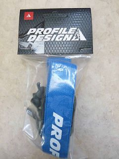 Profile Design Gel Race Number Belt Blue New Clip/Adjustable Running 
