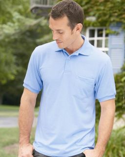 Hanes Mens Jersey Polo Sport Shirt with a Pocket 0504 S 4XL Cotton 