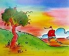 stunning quiet lake iii ltd ed lithograph peter max enlarge