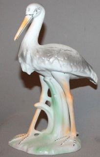 romanian hand made bisque porcelain stork figurine from bulgaria time