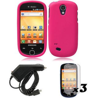     RUBBER HARD CASE COVER+CAR CHARGER FOR Samsung Gravity Smart GM