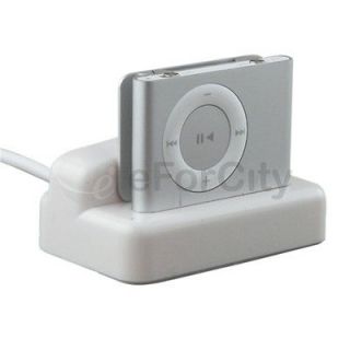   USB SYNC+CHARGER DOCK CRADLE FOR IPOD 2ND GEN 2 G SHUFFLE White