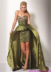   Dress Prom High low JOVANI Quinceanera Evening Size 4 Green/Camo