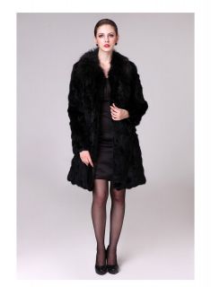 0503 Long rabbit fur coats jacket garment coat jackets overcoat 