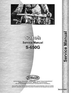 Satoh S 650G Tractor Service Manual (SA S S 650G)