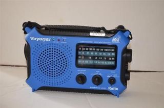   VOYAGER KA500 SOLAR/HAND CRANK WEATHER ALERT EMERGENCY RADIO BLUE