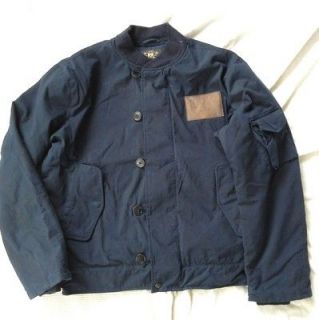 RRL Ralph Lauren Vintage Leather Wool Lined HEAVY Bomber Jacket Coat 