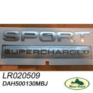 LAND ROVER RANGE SPORT SUPERCHARGED EMBLEM PLATE BADGE DECAL LR020509 