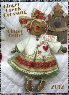 Primitive Gingerbread Doll gINgER hOLLy PATTERN #237 ♥ Ginger 