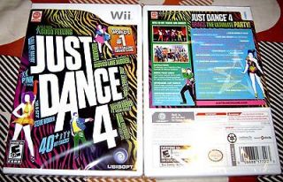 Wii Just Dance 4 BRAND NEW SEALED US Version (Over 40 Tracks, 4 Player 