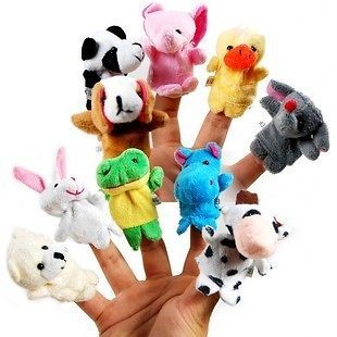 10Pcs New Soft Animal Puppet Baby Infant Kid Finger Toy PLush Toys 