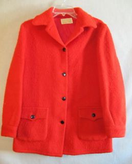 v3569 hudson s bay co vintage red wool coat womens m