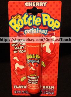 Lotta Luv BABY BOTTLE POP Lip Balm/Gloss CHERRY (carded) Stocking 