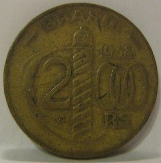 brazil 2000 reis 1938 k k coin h0314 