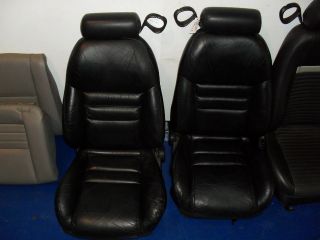 1994 1998 Ford Mustang GT Cobra Leather Black Seats Coupe Front Rear 