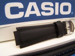 Casio Watch Band EF 308 L Black Leather Edifice Watchband   Strap w 