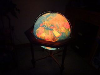 rare 1981 amazing illuminated floor globe geoscope 
