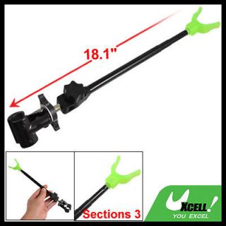 Adjustable Black Green 3 Sections Fishing Rod Pole Stand Support