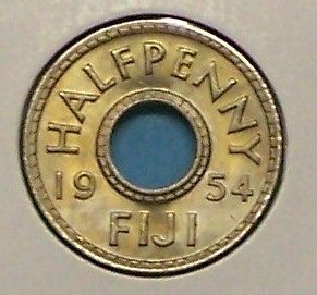 fiji 1954 half penny uncirculated  2 99  1954 