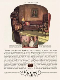 1925 ad karpen library furniture advertising  9