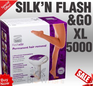 New Silkn IPL Flash & Go XL with 5000 flashes Lamp 1 yr warranty Free 