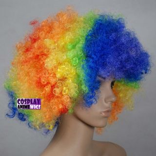 high quality jumbo unisex rainbow afro cosplay wigs a17