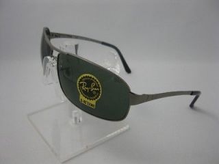 new ray ban 3343 gun metal sunglasses 100 % authentic