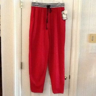 Richard Simmons Pants Vintage Sweatpants Lounge 16W NWT Workout Red 