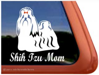shih tzu mom high quality vinyl dog window decal sticker