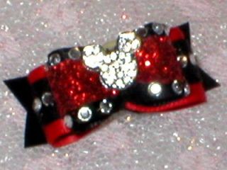 Vals Dog Bows~ 5/8 Dazzled Fave Mouse for yorkie Maltese Shih tzu