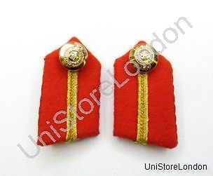 Gorget Collar Staff Gorget Patches Red with Gold Russia Braid L2 
