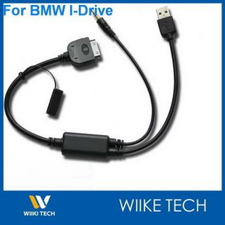 BMW I DRIVE Interface Cable with USB and Jack 3.5MM Aux IN FOR E82/E92 
