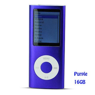   5th Gen Video Camera FM Voice REC Touch Keypad  MP4 Player Purple