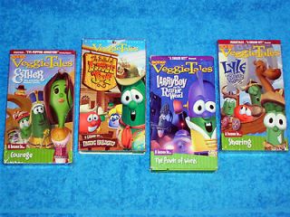 LOT OF 4 VEGGIE TALES VIDEOS   VHS   ESTHER THE GIRL WHO BECAME QUEEN 