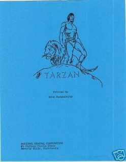 TARZAN Story Script by GENE RODDENBERRY *NEW version of the Edgar Rice 