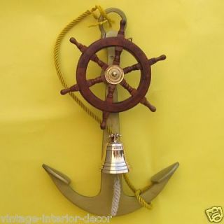 Vintage Wall Decorative Hanging Aluminium Anchor Hook With Ship 
