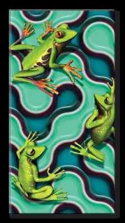12 Frogs on Water Velour Beach Towels 30 x 60 Inch Wholesale
