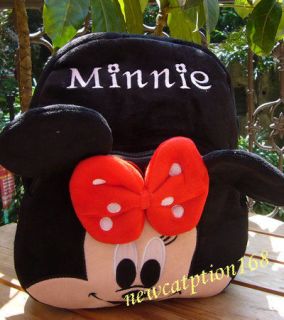 NEW VERY CUTE Minnie Mouse Children 3 ZIPPERS DRESS UP BACKPACK BEST 