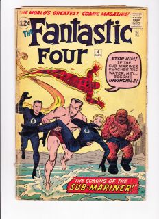 Fantastic Four 4 1st Silver Age Appearance of Sub Mariner 1962