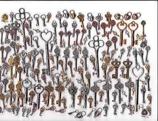   wedding skeleton antique style keys and charms skelton time left