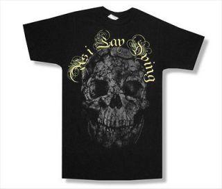 AS I LAY DYING   CRACKED SKULL SLIM FIT SOFT BLACK T SHIRT   NEW 