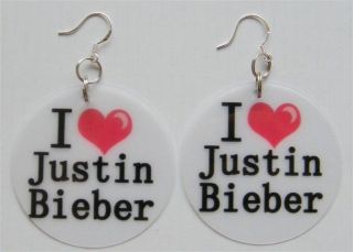 justin bieber dangle button earrings new from china time left
