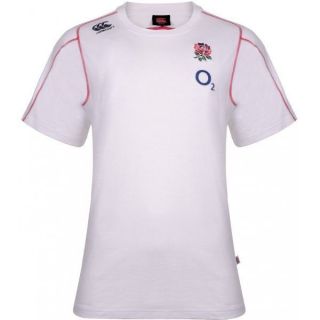 Canterbury England Rugby Union Cotton Cut & Sew Tee Shirt   White 