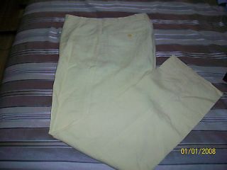 POLO RALPH LAUREN 100% LINEN PANTS SIZE 36 MADE IN ITALY EUC