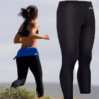 Ladies Running Sports Exercise Gym Skin Tight Leggings Pants Black XS 