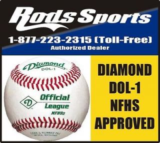 Dozen Diamond DOL1 NFHS Baseballs High School Approved   With NFHS 