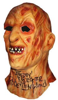 robert englund signed freddy krueger mask with proof time left